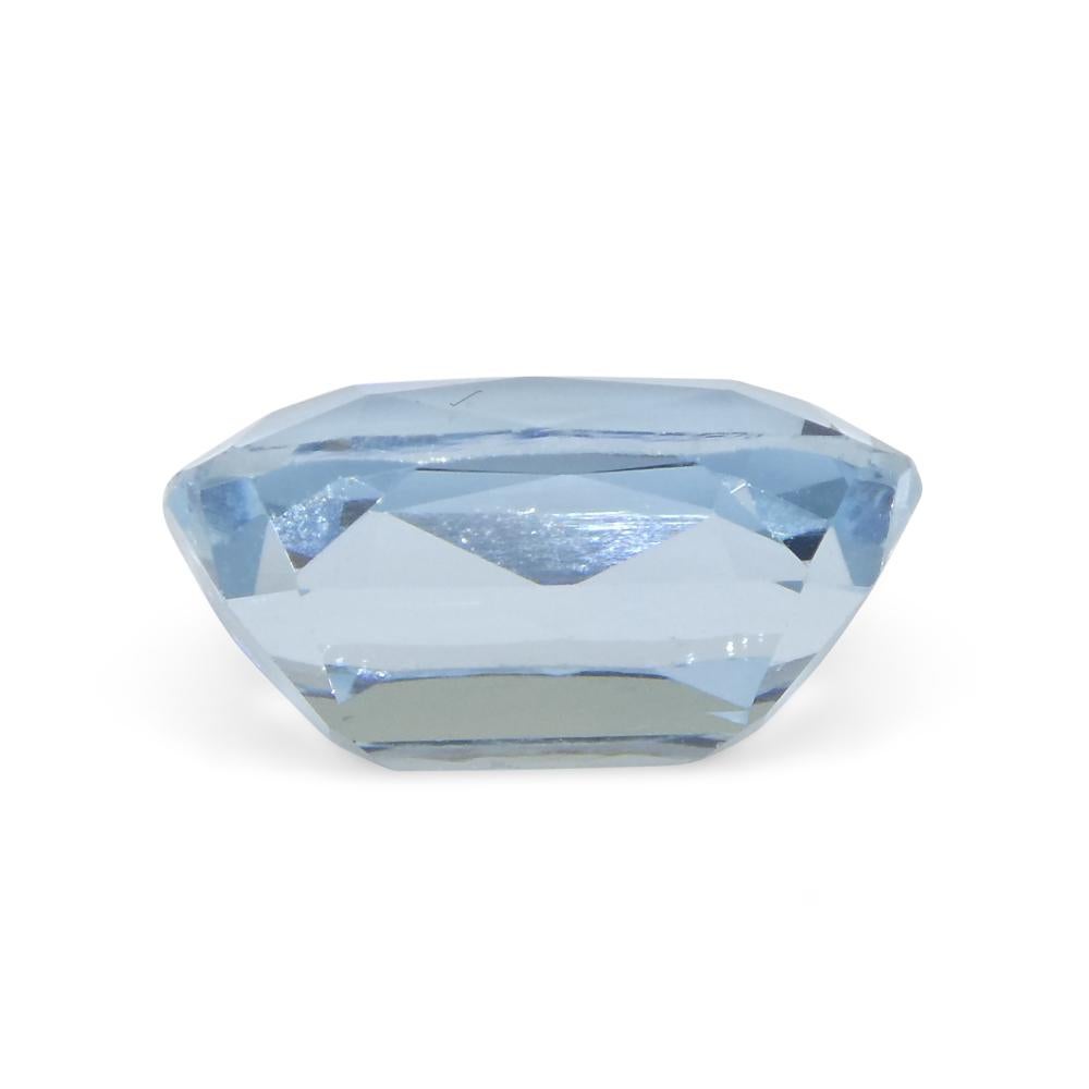 3.16ct Cushion Blue Aquamarine from Brazil For Sale 3