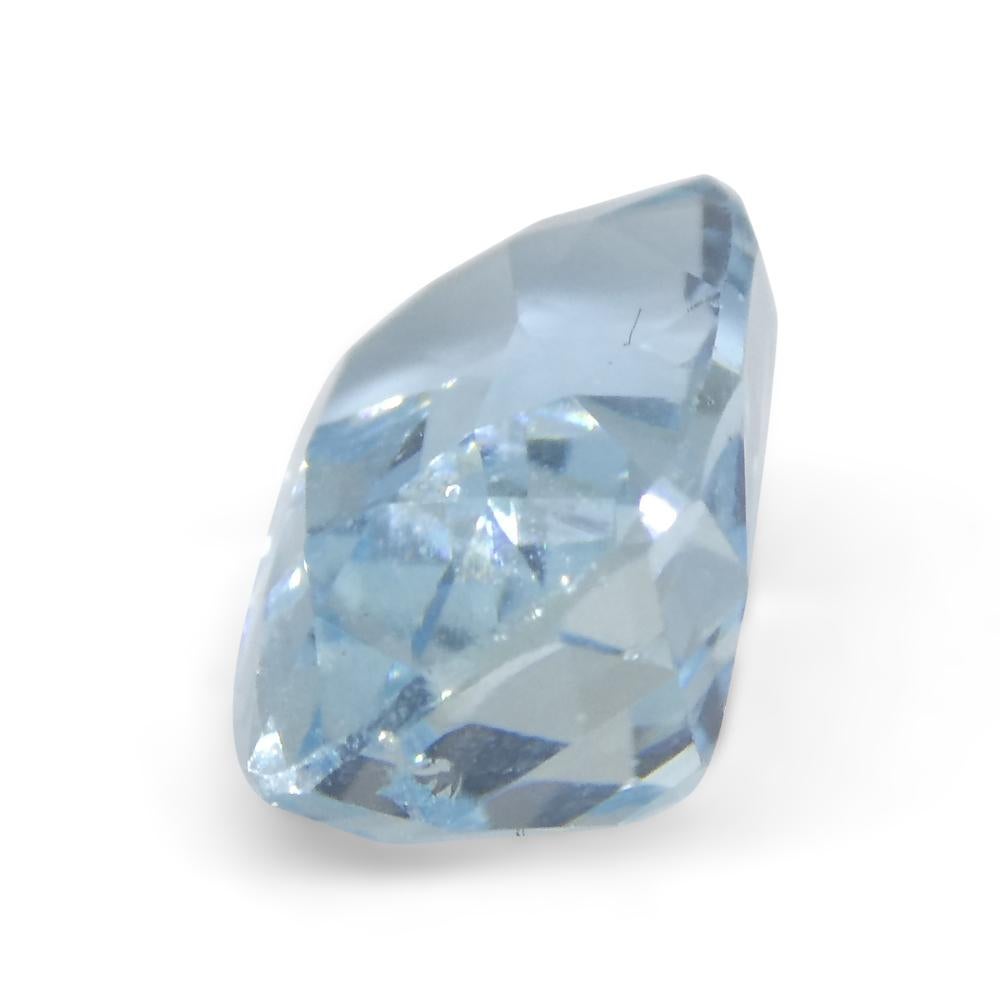 3.16ct Cushion Blue Aquamarine from Brazil For Sale 4