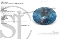 3.16ct Natural Earth Mined Oval Master Brilliant Cut Blue Zircon from Cambodia