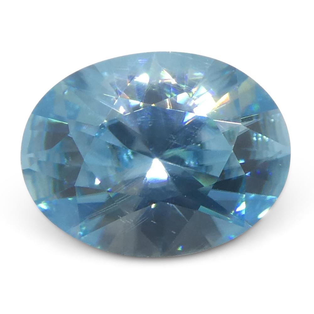 Femenino o masculino 3,16 ct Circón azul talla brillante maestro ovalado natural extraído de la tierra procedente de Camboya en venta
