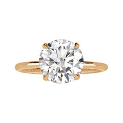 3.16ct Round Brilliant Cut Lab Grown Diamond Engagement Ring