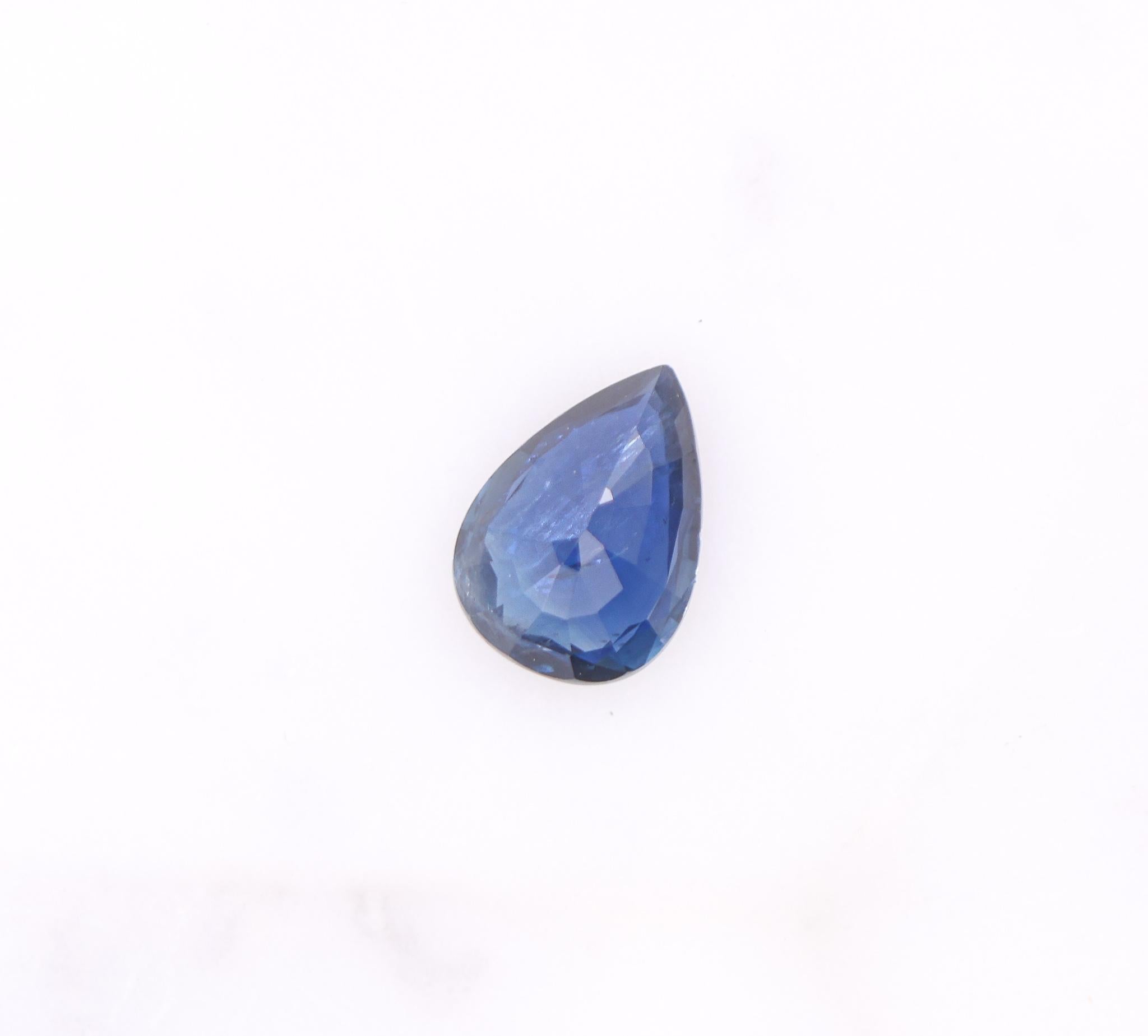 Gemma sciolta di zaffiro blu da 3.17 carati  Forma a pera 11,2 x 8,1 mm in vendita 3