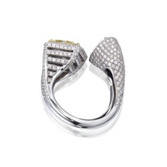 3.17 Carat Pear Statement Fancy Yellow 14K Gold A Crown-Worthy Fancy Rarity