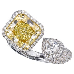 3.17 Carat Pear Statement Fancy Yellow 14K Gold Colour-Collector’s Treasure