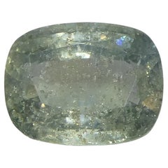 3.17ct Saphir coussin bleu-vert sarcelle de Tanzanie non chauffé