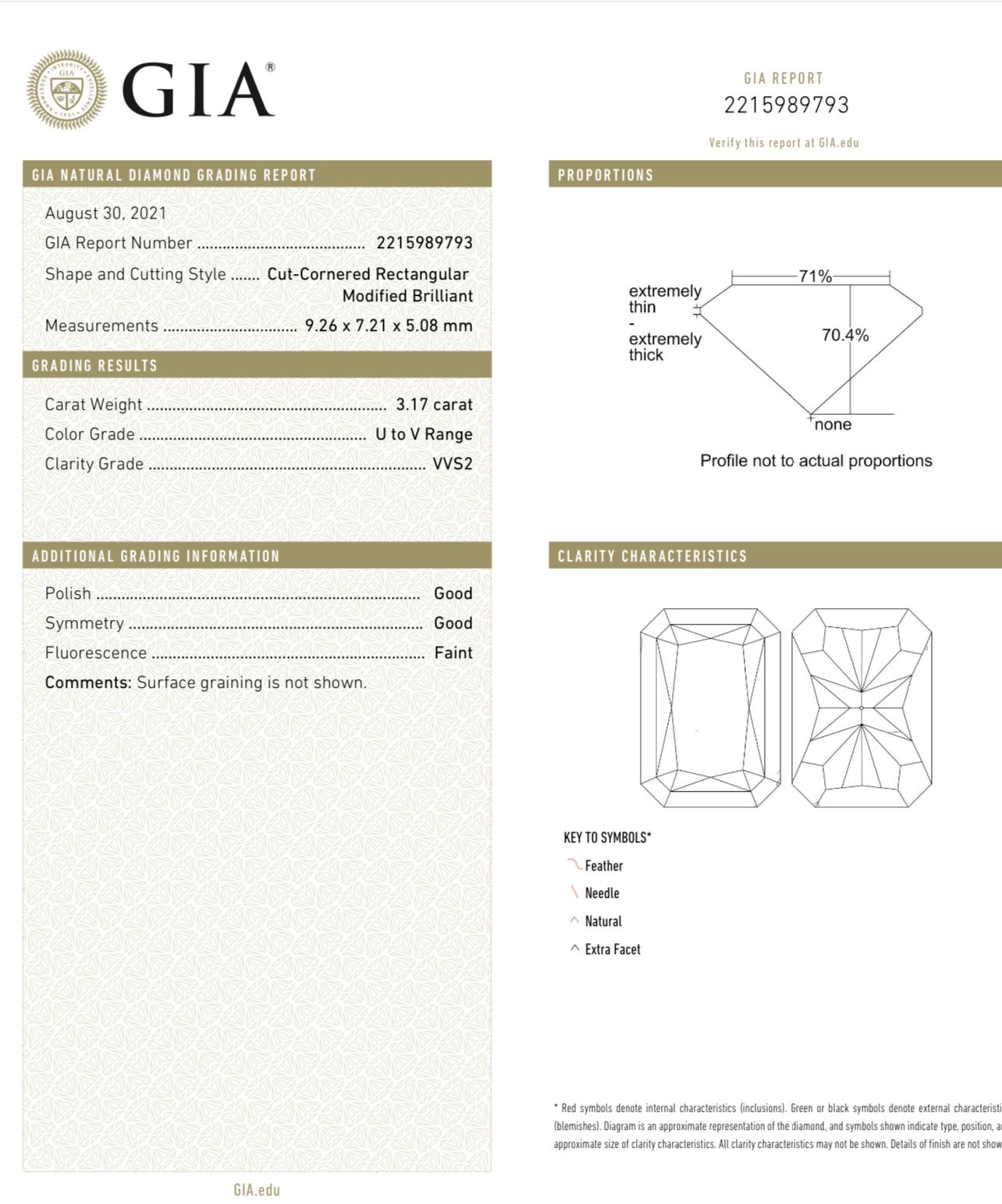 3,17 Karat Hellgelber strahlender VVS2 GIA-Ring im Zustand „Neu“ in New York, NY