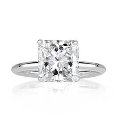 3.17ct Radiant Cut Diamond Engagement Ring