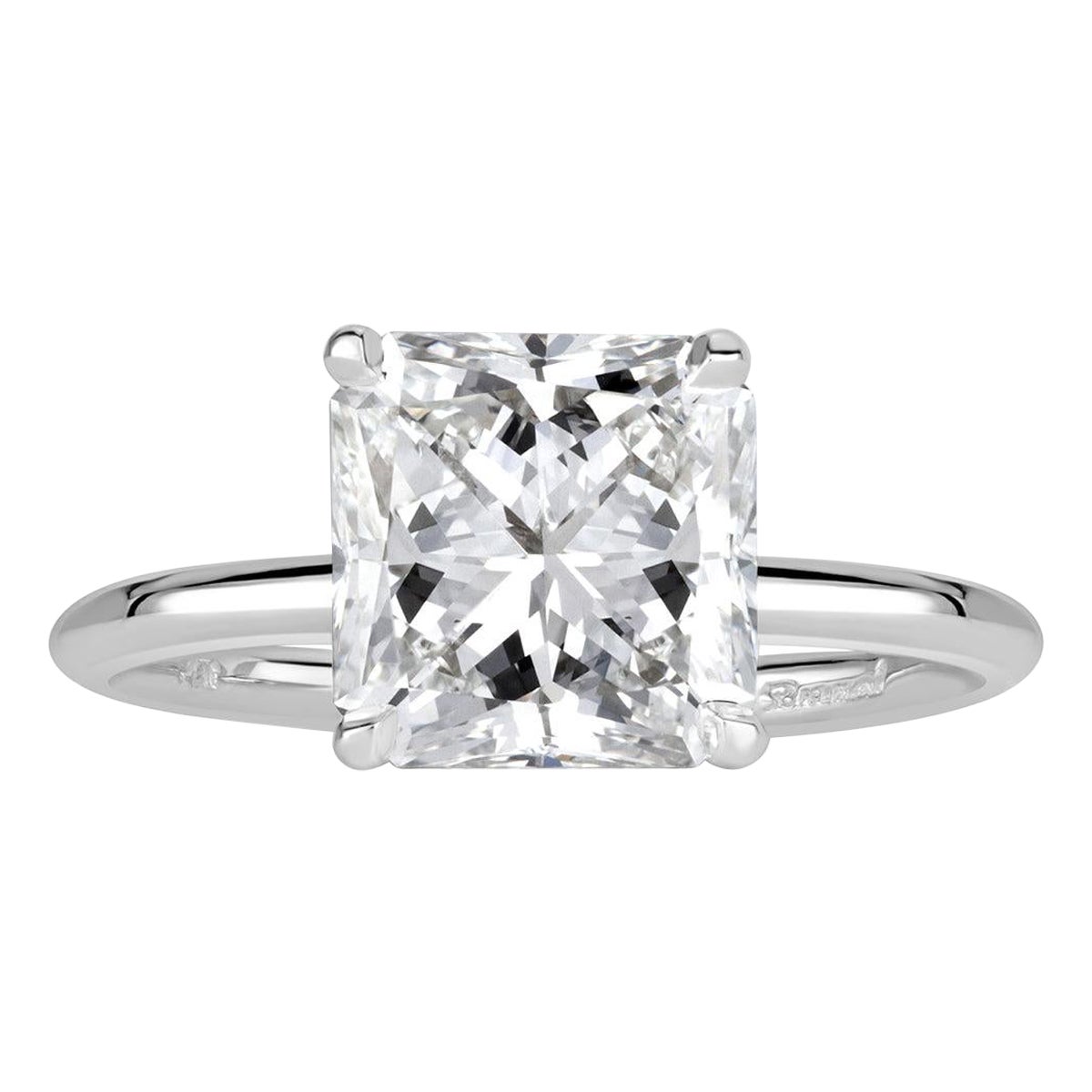 3.17ct Radiant Cut Diamond Engagement Ring