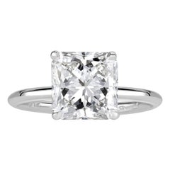 3.17ct Radiant Cut Diamond Engagement Ring