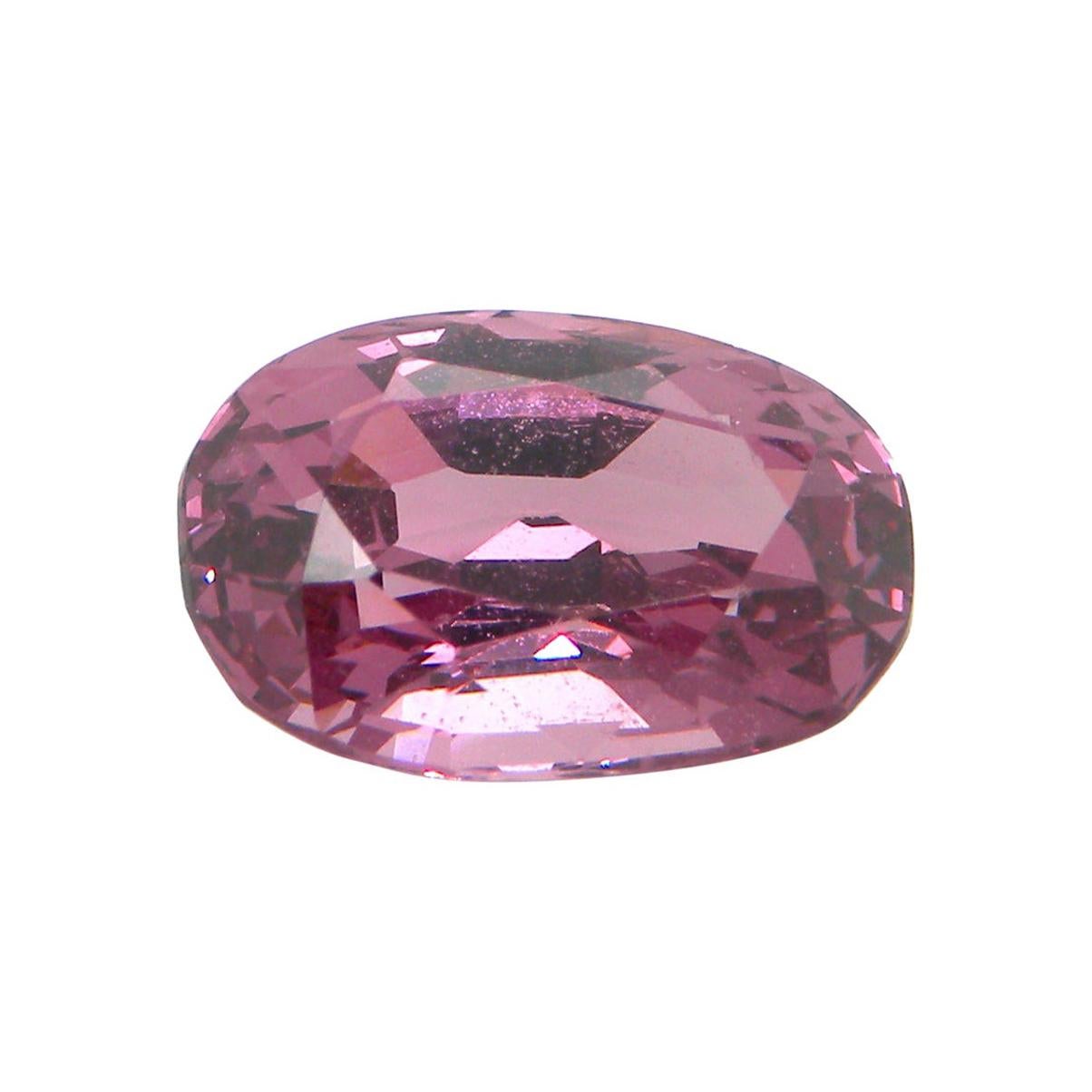 3.18 Carat Oval-Cut Unheated Burmese Pink-Purple Spinel