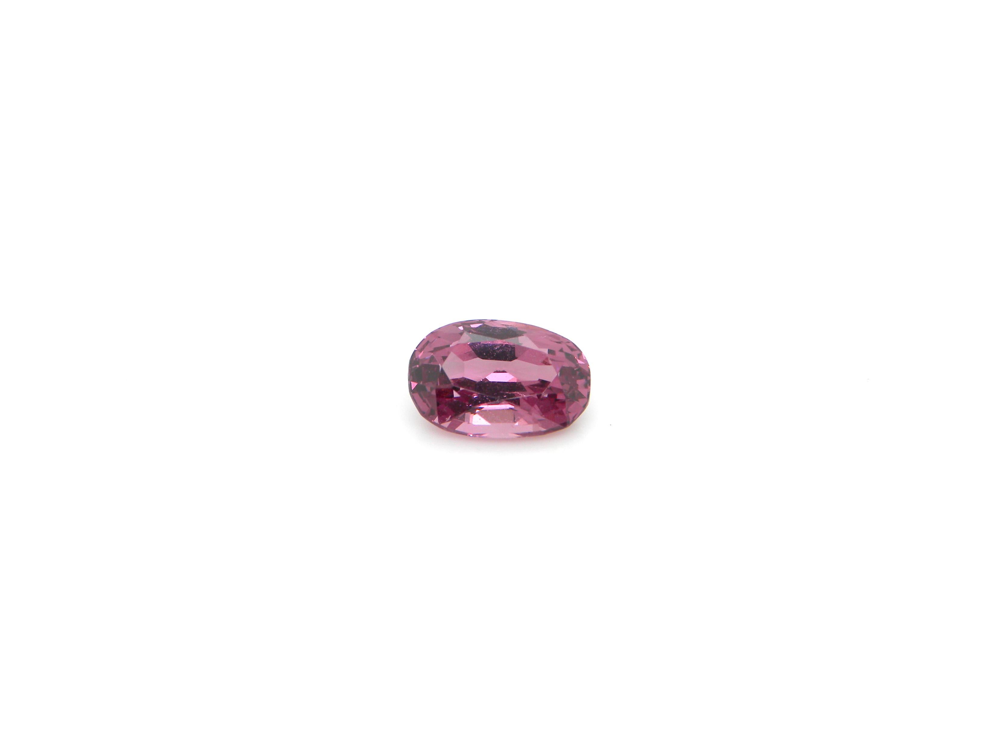 3.18 Carat Oval-Cut Unheated Burmese Pink-Purple Spinel In New Condition In Hong Kong, HK