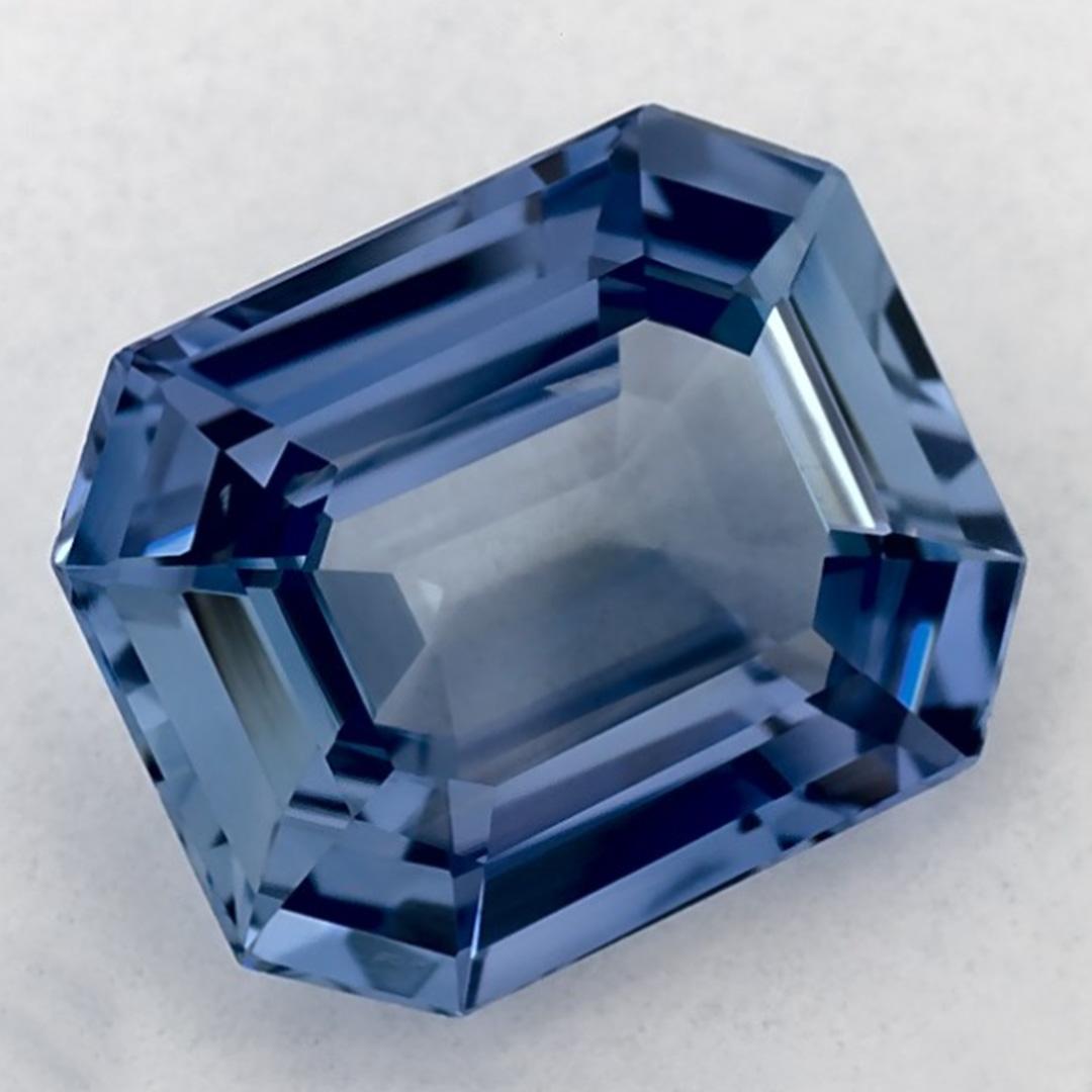 3.18 Ct Blue Sapphire Octagon Cut Loose Gemstone In New Condition For Sale In Fort Lee, NJ
