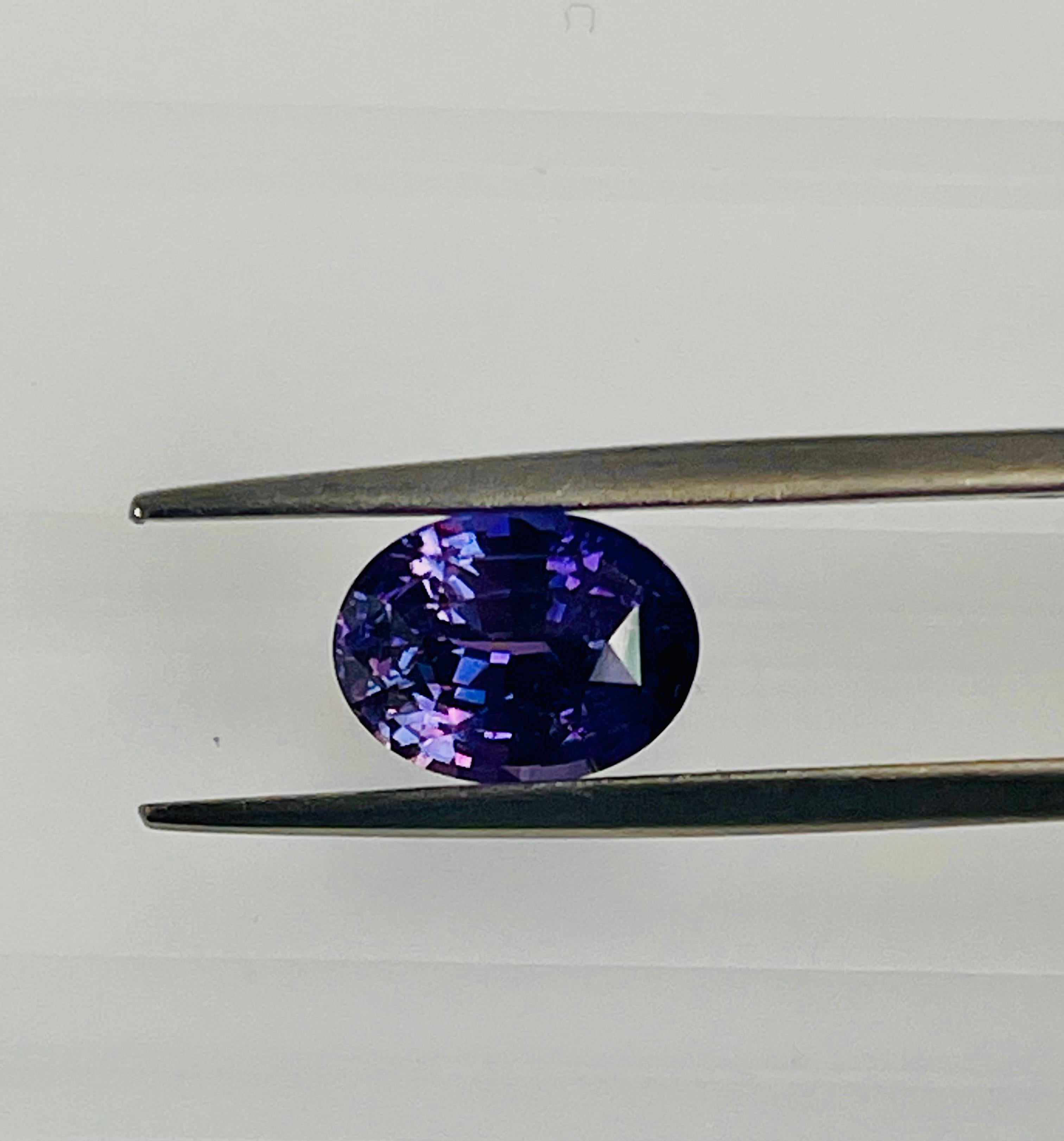 This is a 3.18 ct beautifully cut purple sapphire which is one of the most beautiful variations of colors of sapphires. It exhibits beautiful color and has great brilliance as well and certified by CDC lab , heat and it is from Madagascar.
