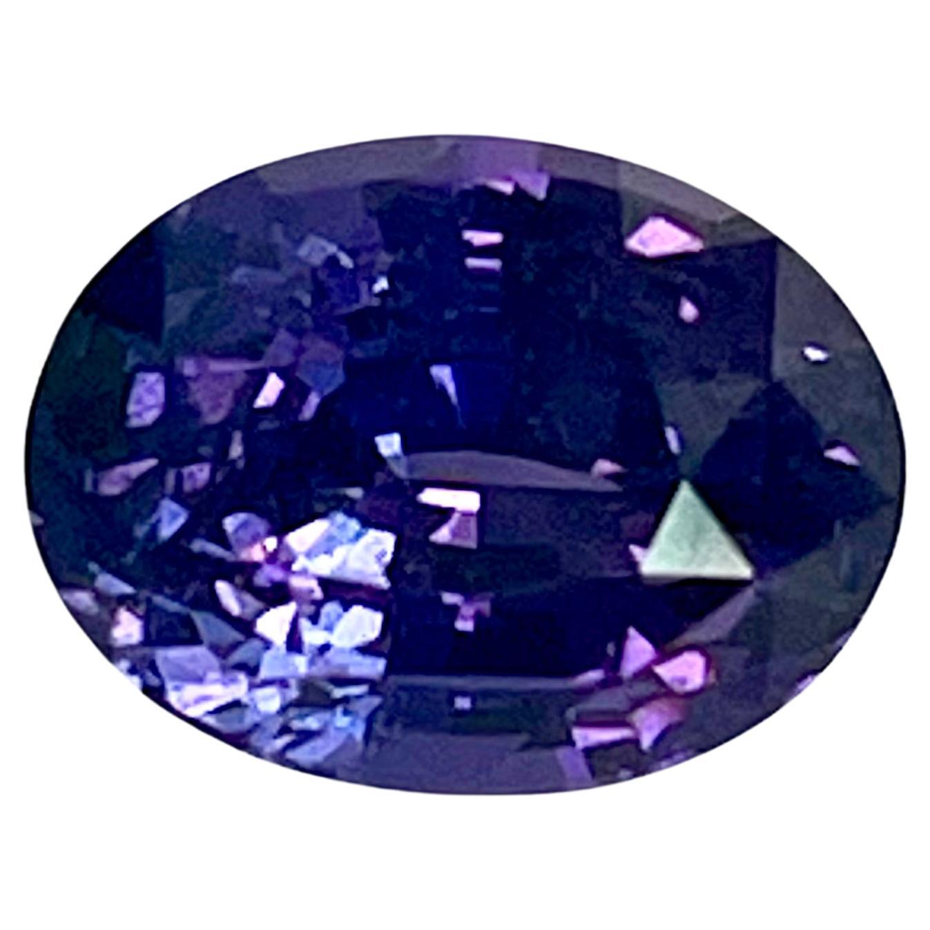 3.18 Ct Oval Purple Sapphire CDC lab certified  For Sale