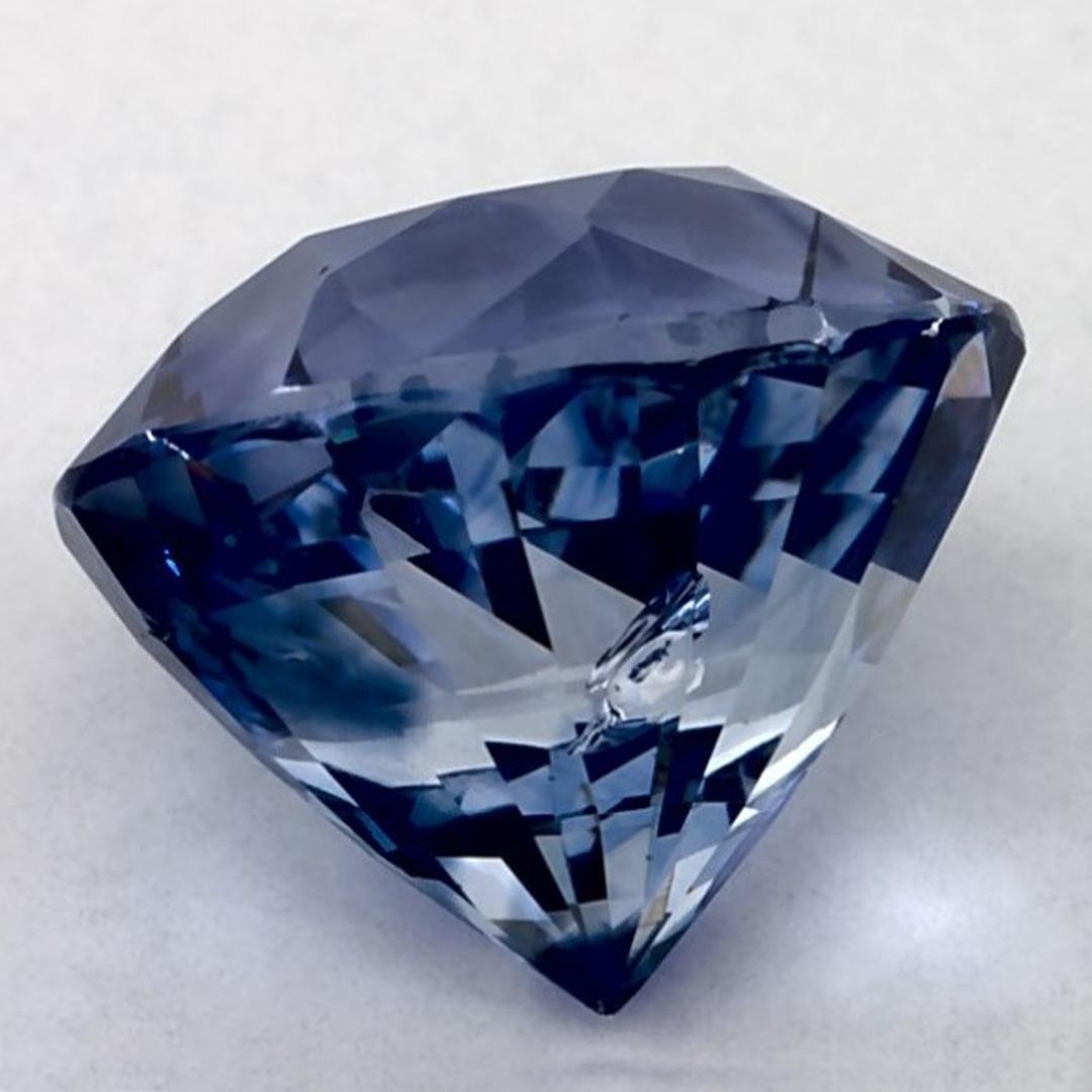 3.18 Cts Blue Sapphire Round Loose Gemstone In New Condition For Sale In Fort Lee, NJ