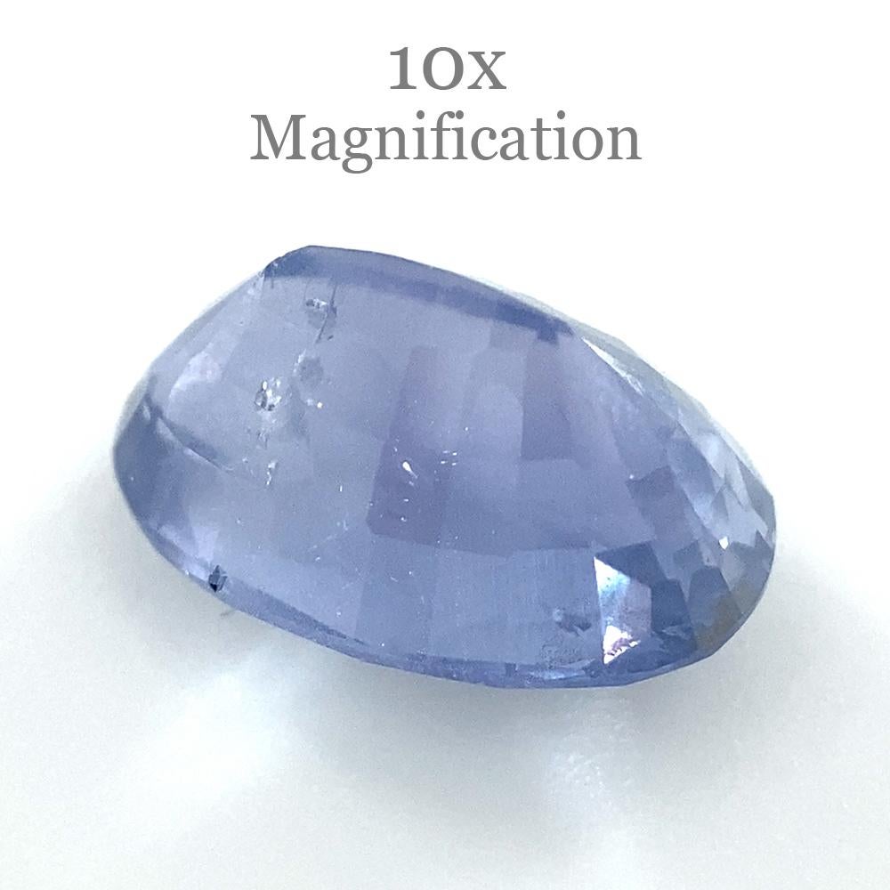 Oval Cut 3.18ct Oval Blue Sapphire Unheated For Sale