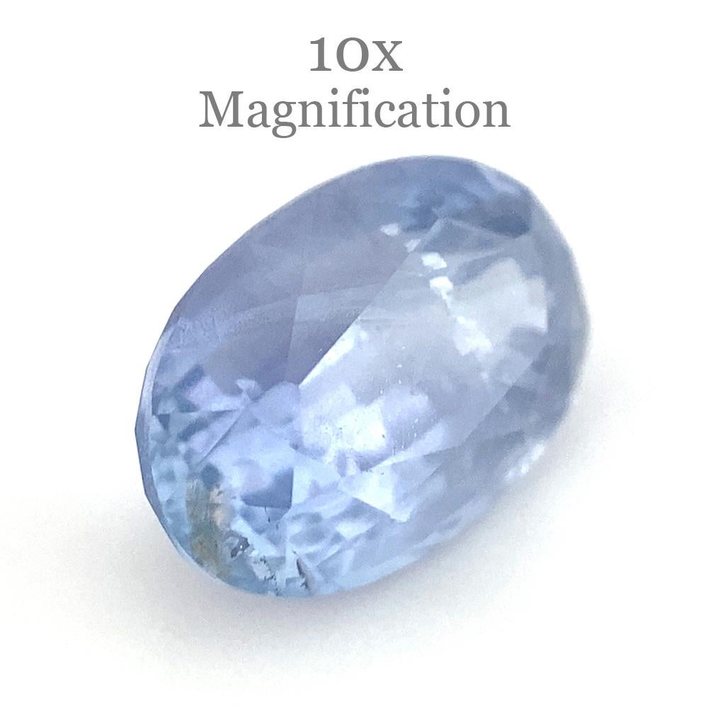 Women's or Men's 3.18ct Oval Blue Sapphire Unheated For Sale