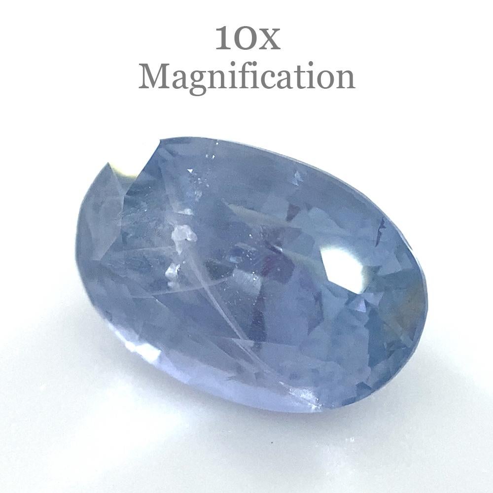 3.18ct Oval Blue Sapphire Unheated For Sale 1