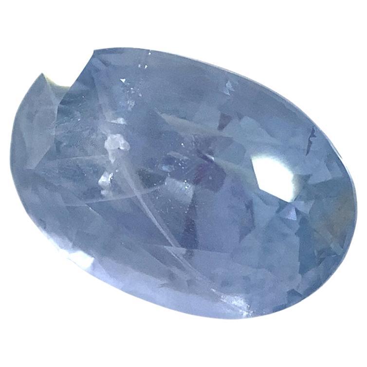 3.18ct Oval Blue Sapphire Unheated For Sale