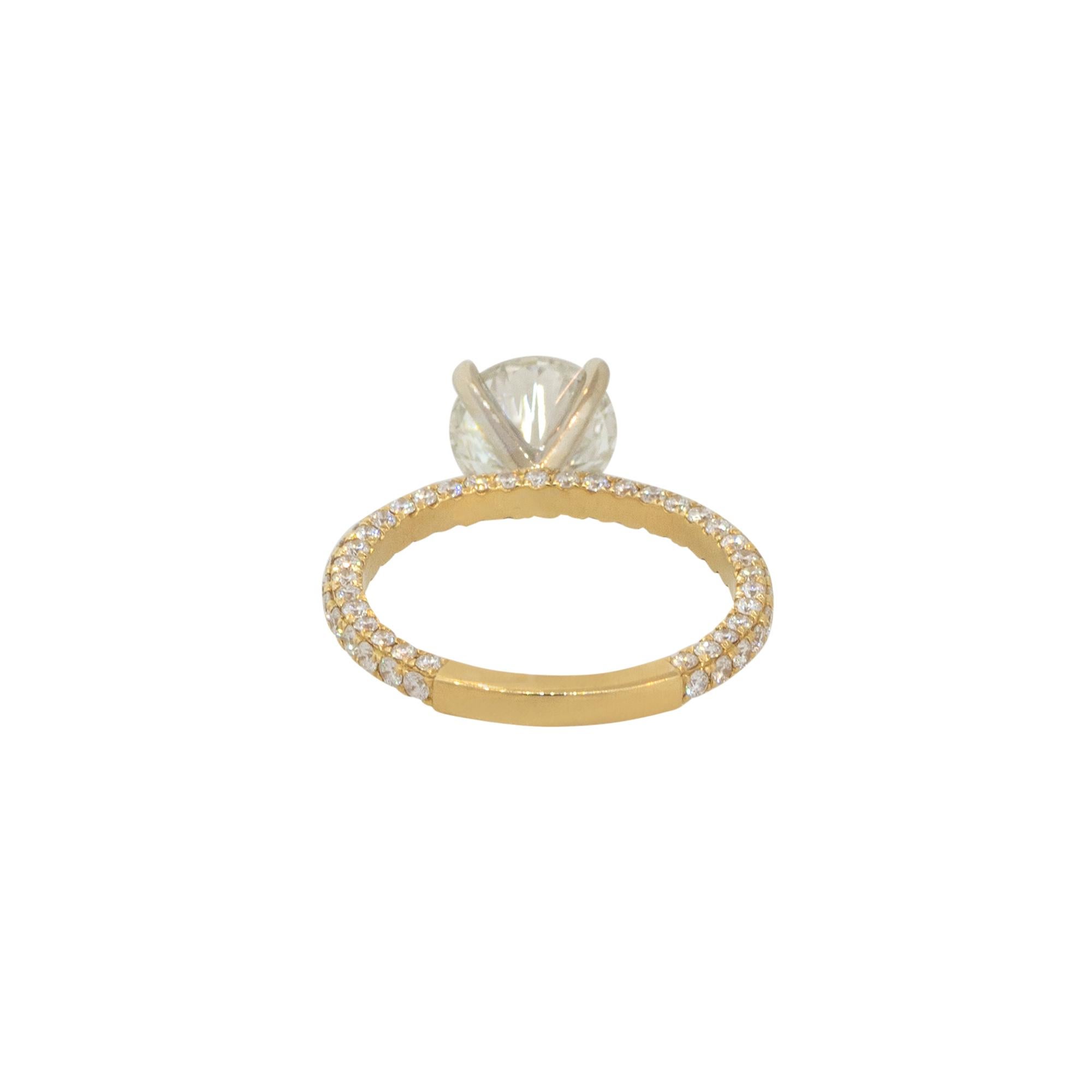 3.19 Carat Diamond Solitaire Engagement Ring 18 Karat in Stock In Excellent Condition For Sale In Boca Raton, FL
