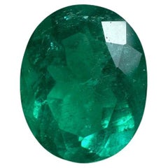 3.19 Carat Muzo Green Colombian Emerald Oval Cut - May Birthstone Gem
