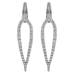 3.19 Karat Weißer Diamant Weißgold-Ohrringe aus Weißgold