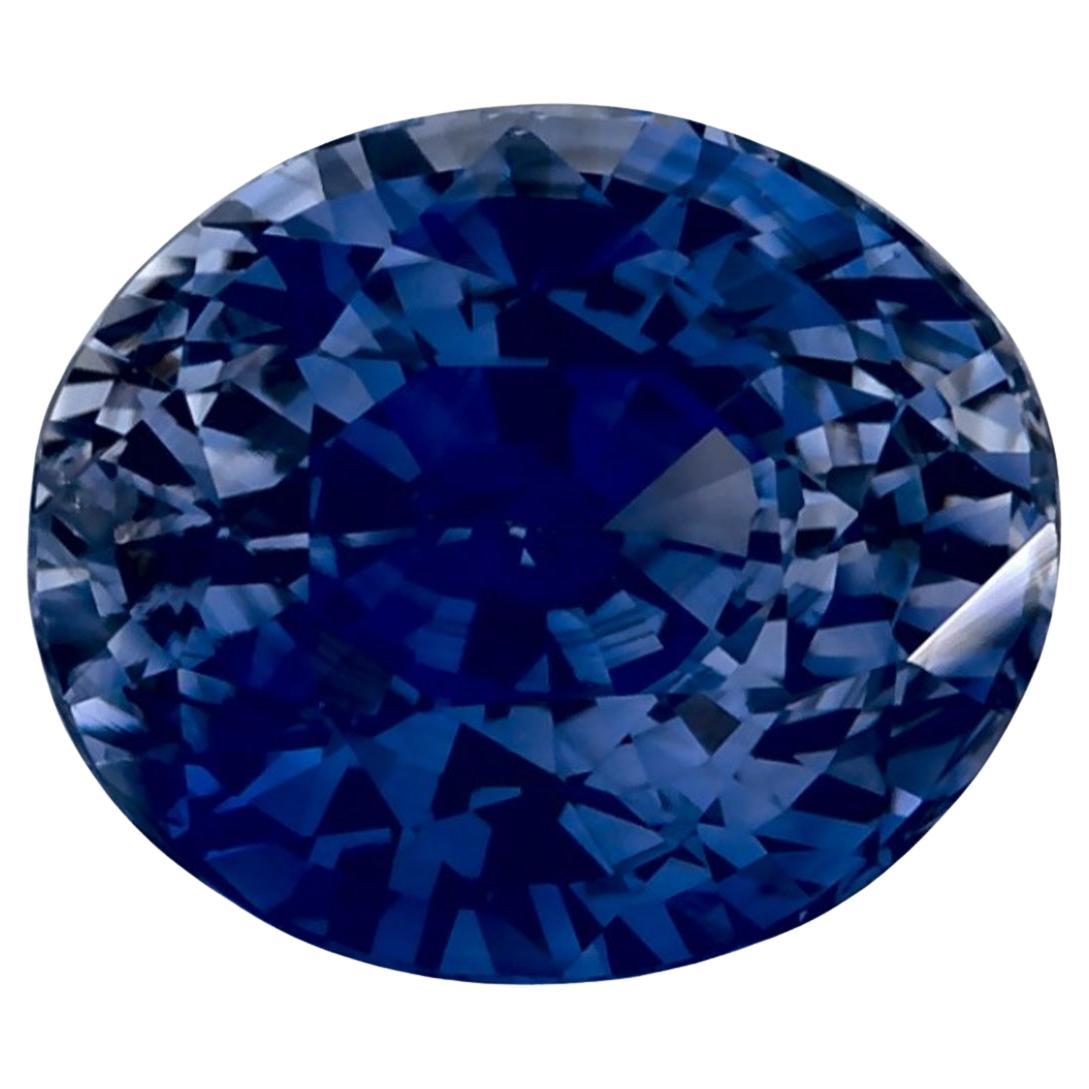 3.19 Ct Blue Sapphire Oval Loose Gemstone