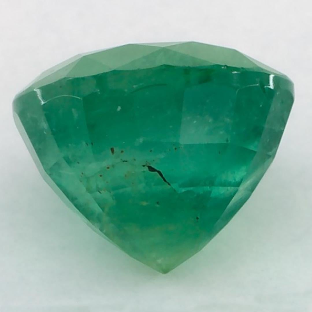 3.19 Ct Emerald Round Loose Gemstone In New Condition For Sale In Fort Lee, NJ