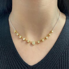 3.19 ct Natural Yellow Diamond Necklace