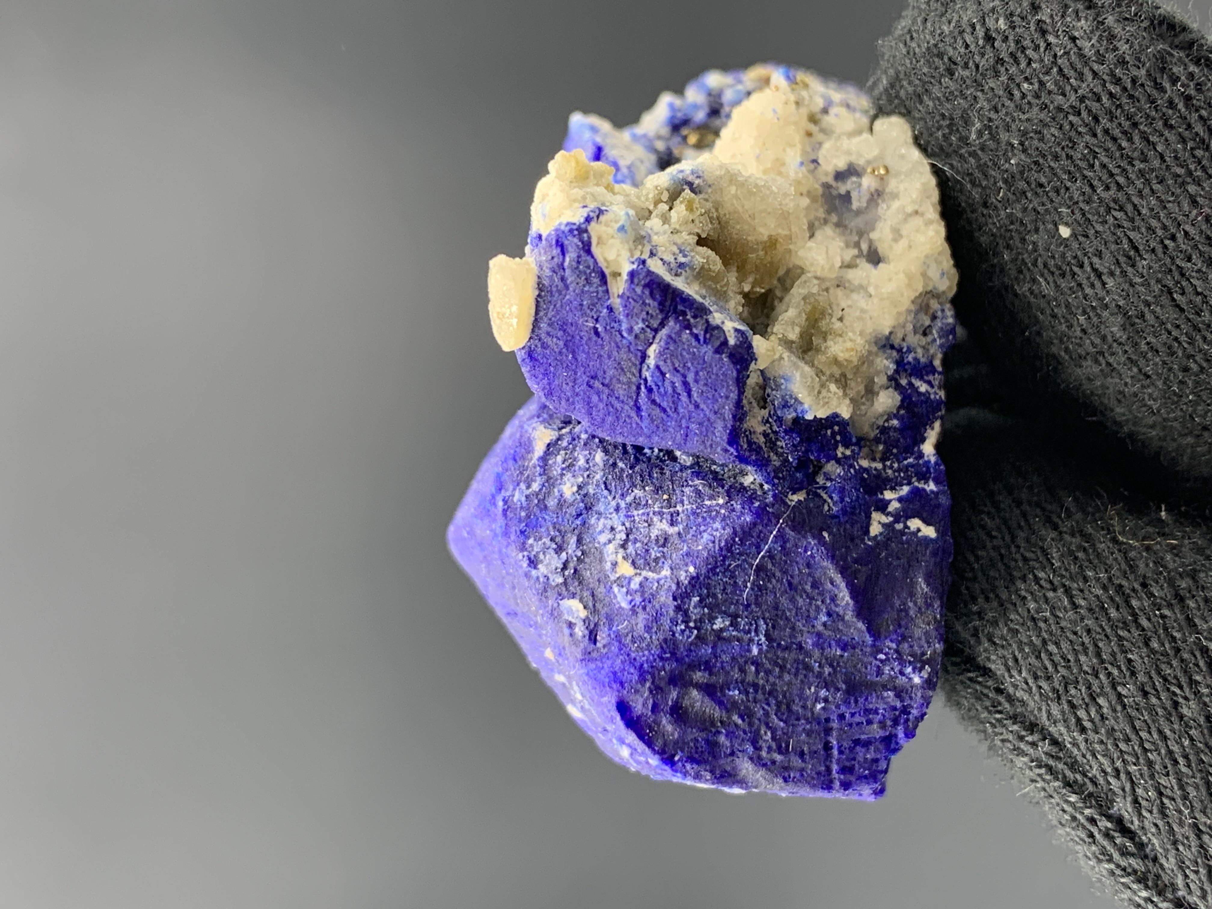 Rock Crystal 31.91 Gram Beautiful Lazurite Specimen From Badakhshan, Afghanistan  For Sale