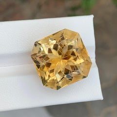 31.95 Carat Natural Loose Citrine Octagon Shape Gemstone
