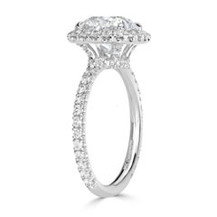 3.19ct Old Mine Cut Diamond Engagement Ring