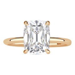 3.19ct Old Mine Cut Diamond Engagement Ring