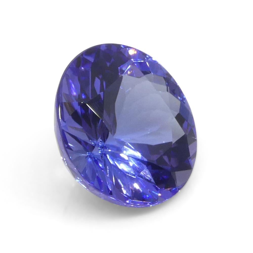 3.19ct Round Violet Blue Tanzanite from Tanzania For Sale 5