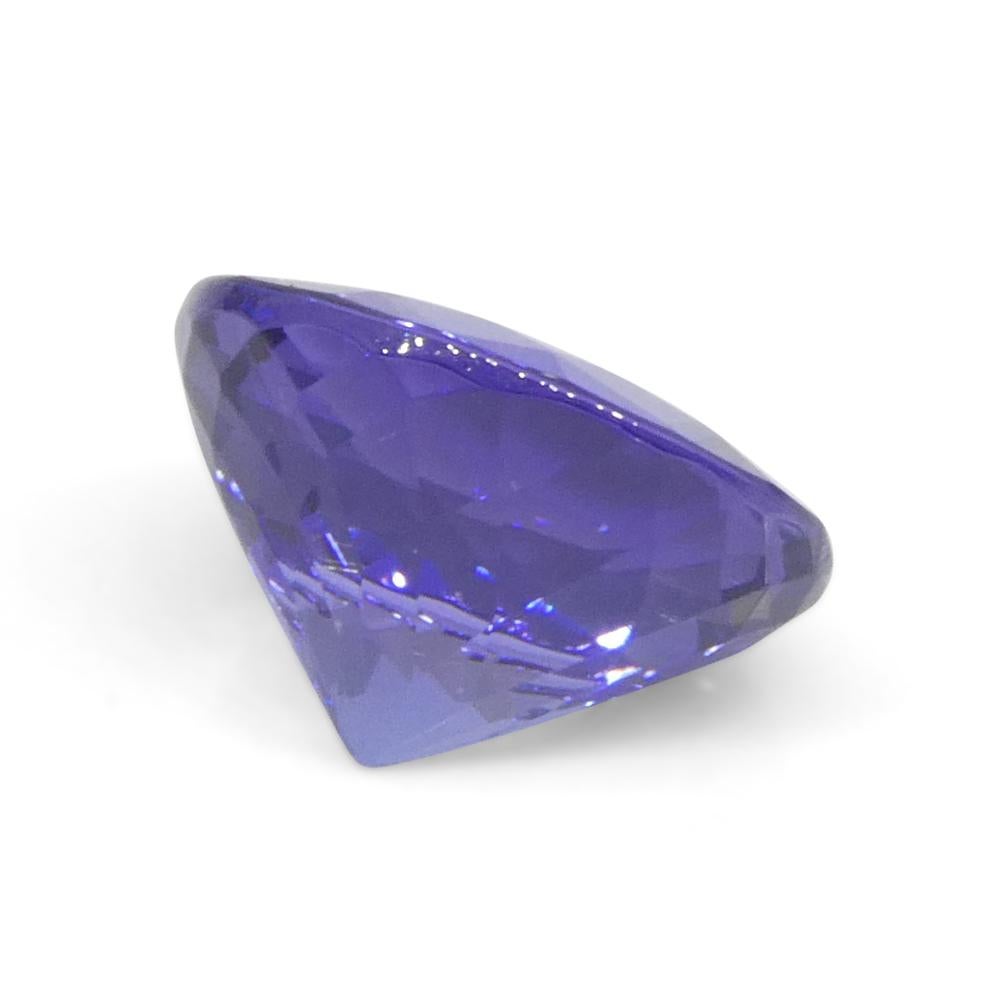 3.19ct Round Violet Blue Tanzanite from Tanzania For Sale 4