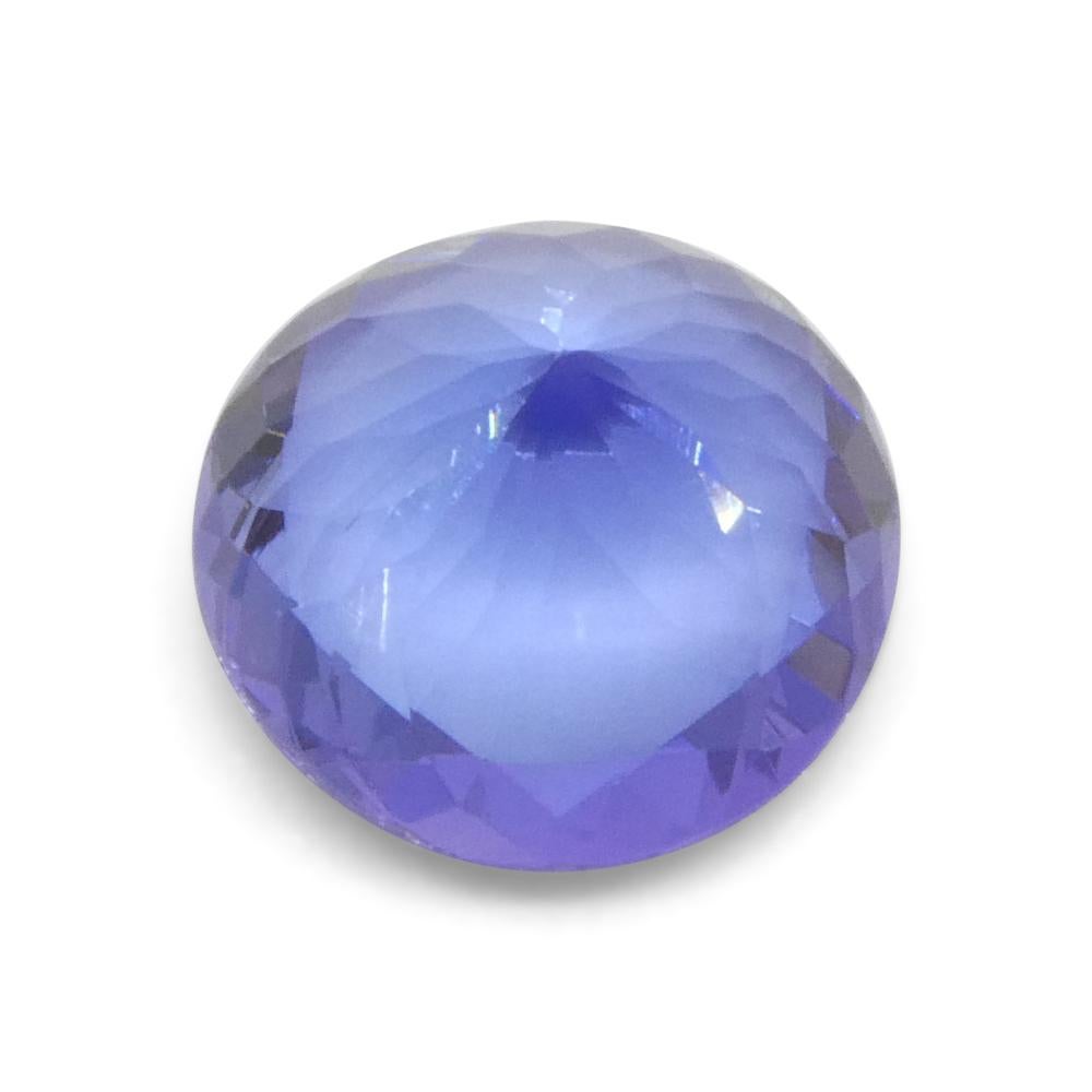 3.19ct Round Violet Blue Tanzanite from Tanzania For Sale 7
