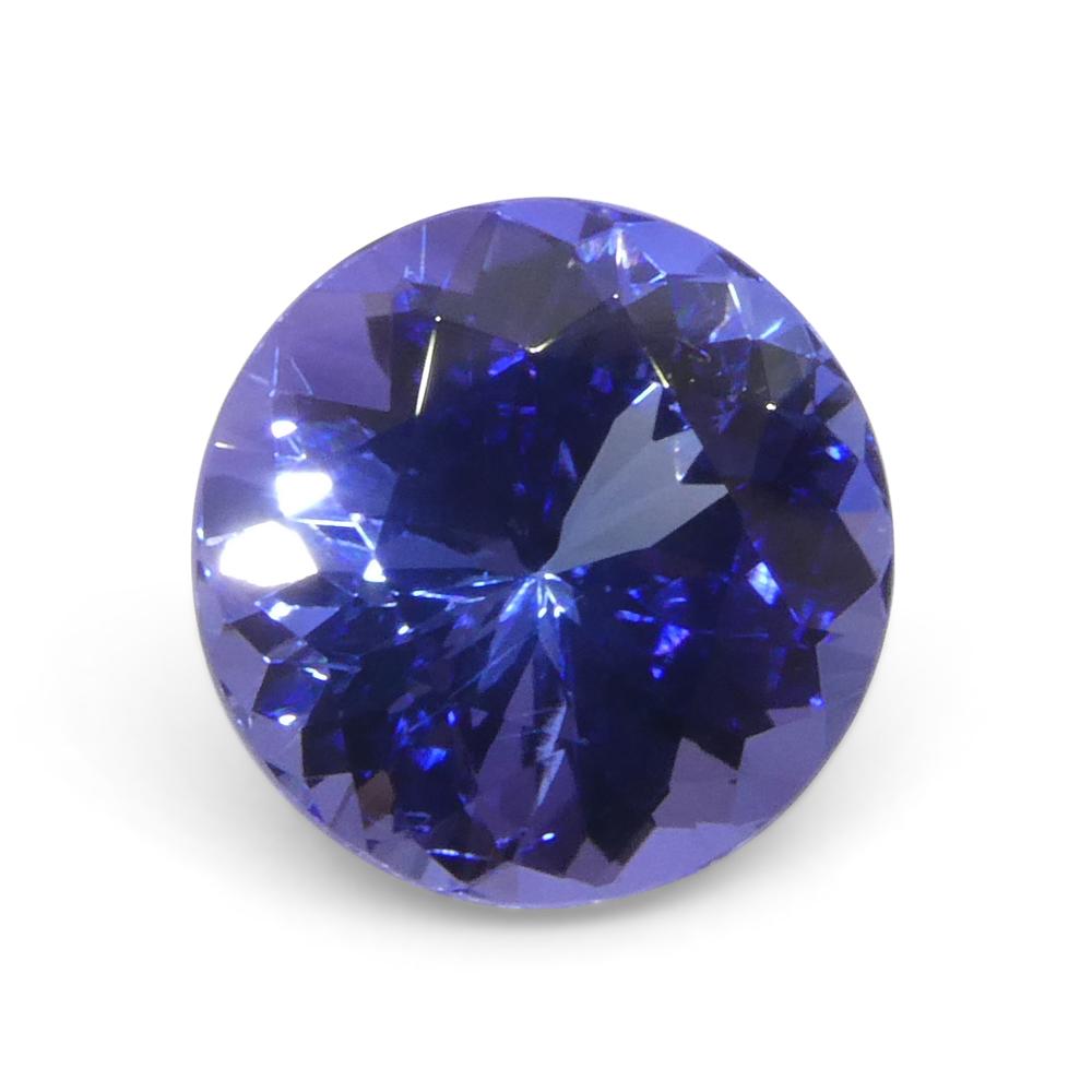 3.19ct Round Violet Blue Tanzanite from Tanzania For Sale 2
