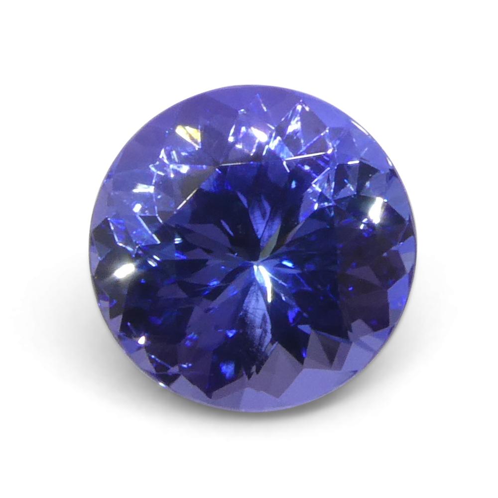 3.19ct Round Violet Blue Tanzanite from Tanzania For Sale 3