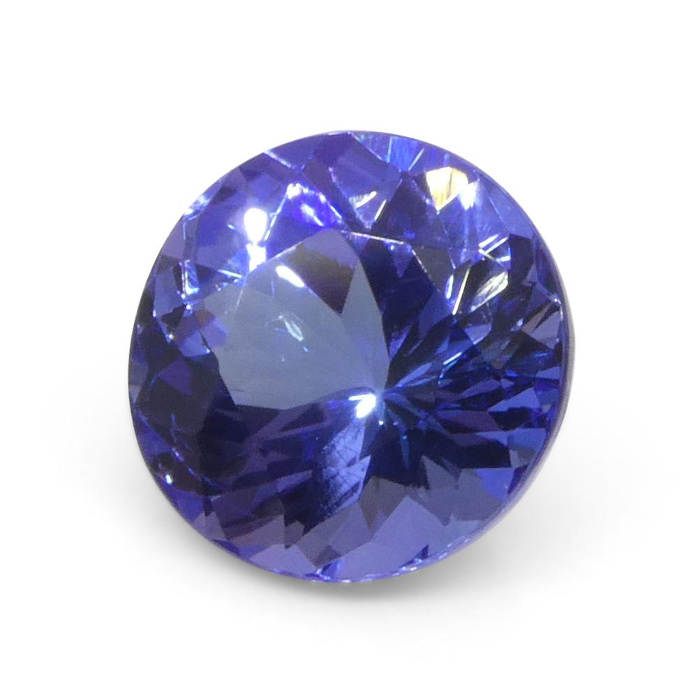 3.19ct Round Violet Blue Tanzanite from Tanzania For Sale 4