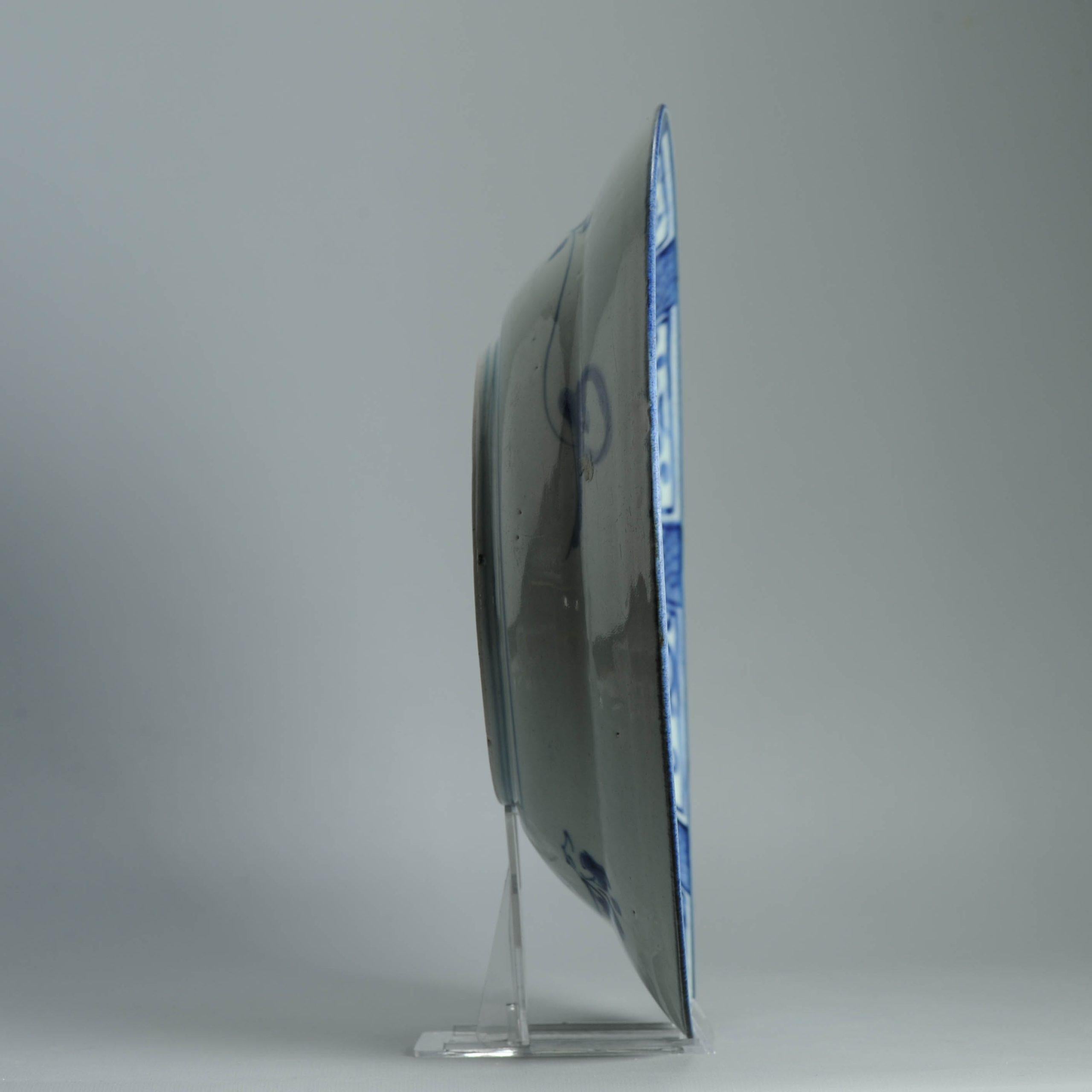 31CM Antike Kraak Edo-Periode 1680-1690 Japanische Porzellan Charger Arita im Angebot 6