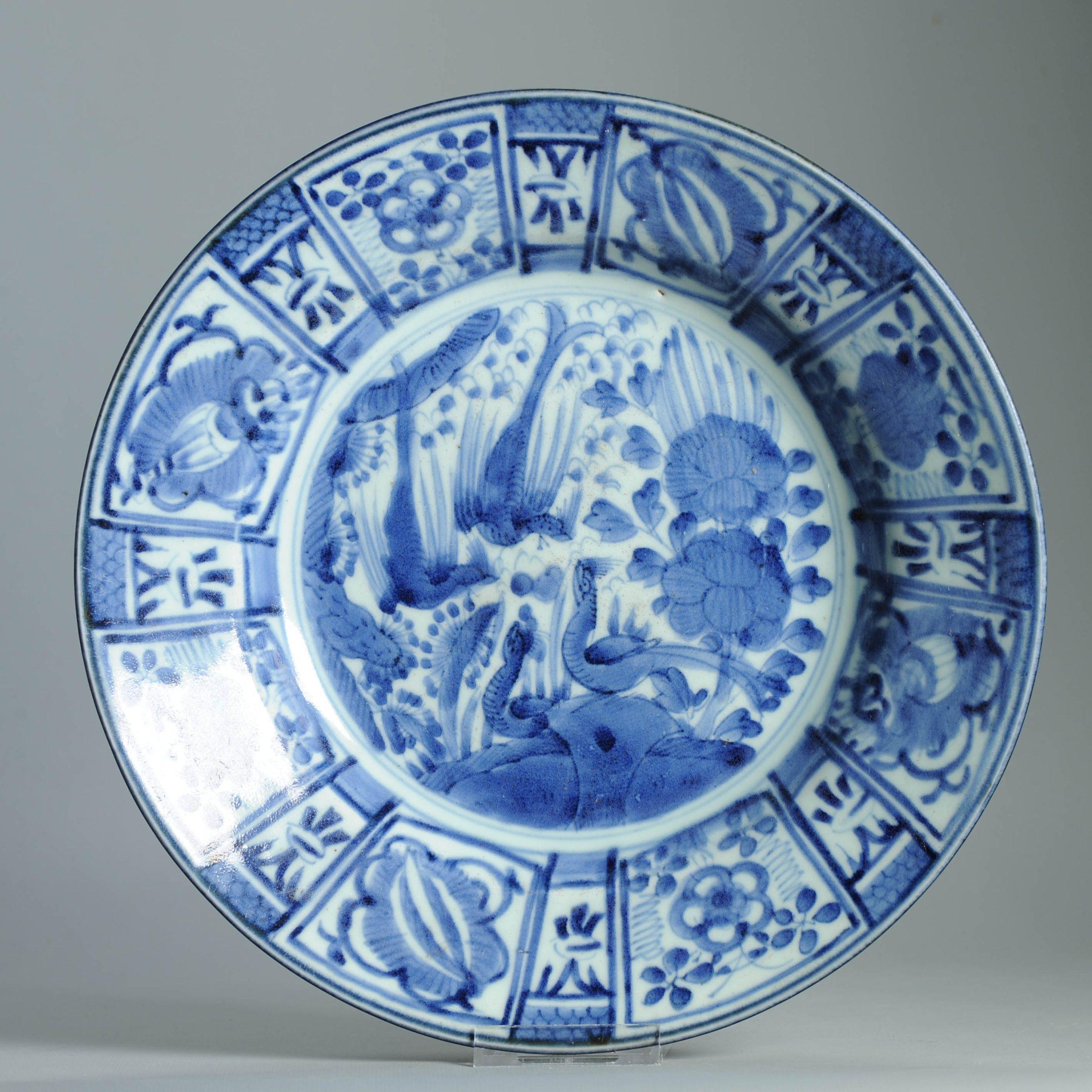 31CM Antike Kraak Edo-Periode 1680-1690 Japanische Porzellan Charger Arita im Angebot 7