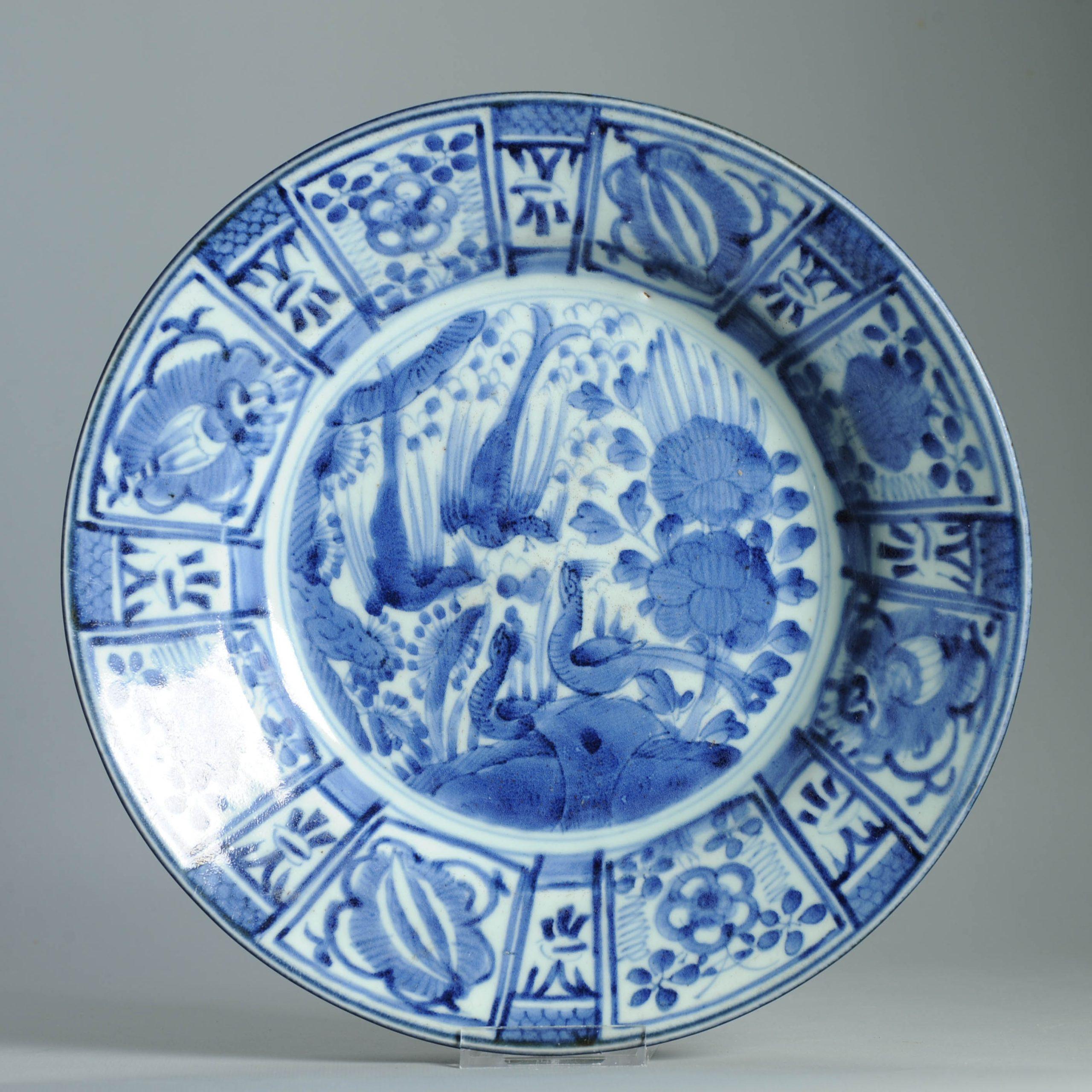 31CM Antike Kraak Edo-Periode 1680-1690 Japanische Porzellan Charger Arita im Angebot 8