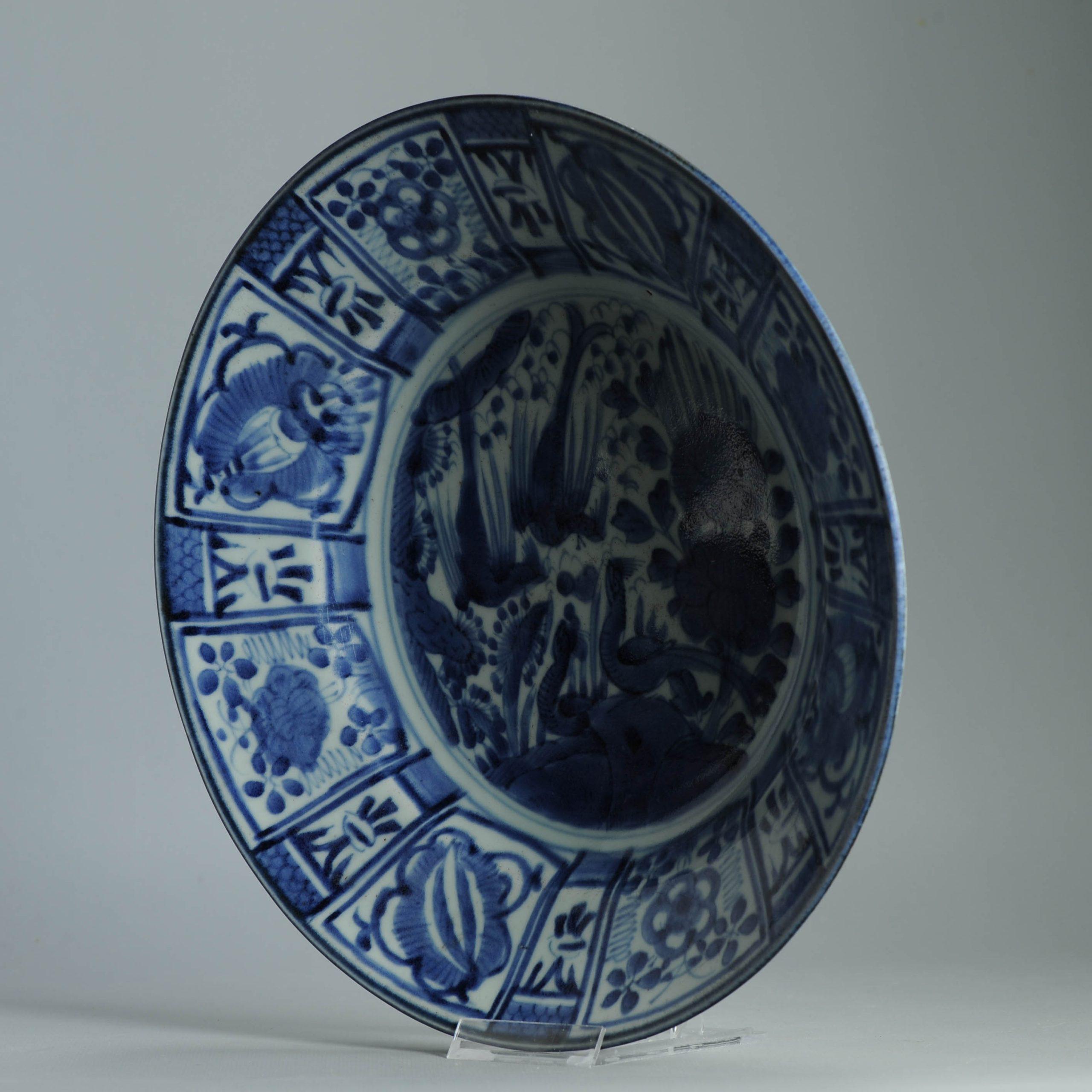 31CM Antike Kraak Edo-Periode 1680-1690 Japanische Porzellan Charger Arita im Angebot 9