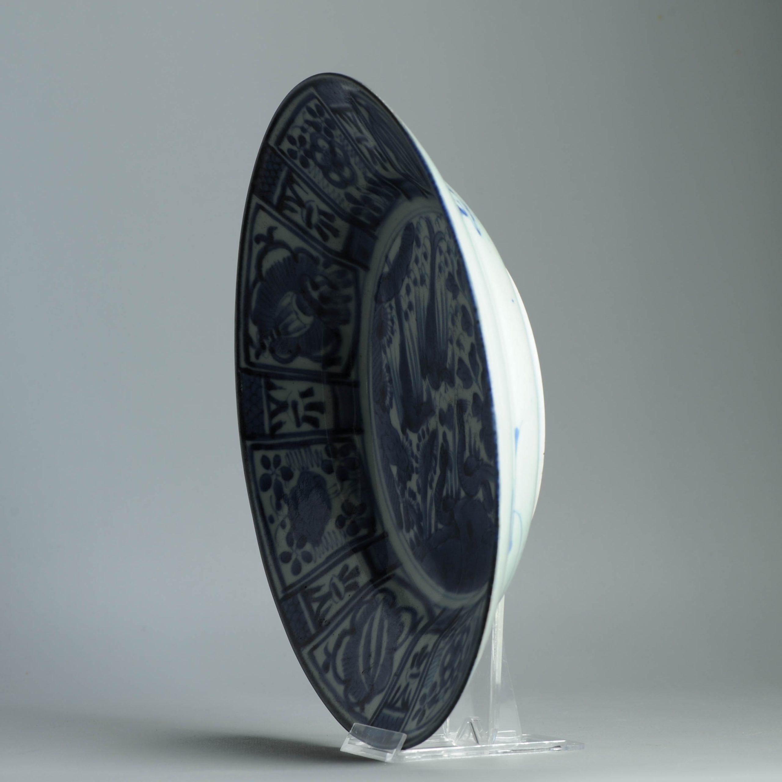 31CM Antike Kraak Edo-Periode 1680-1690 Japanische Porzellan Charger Arita im Angebot 10