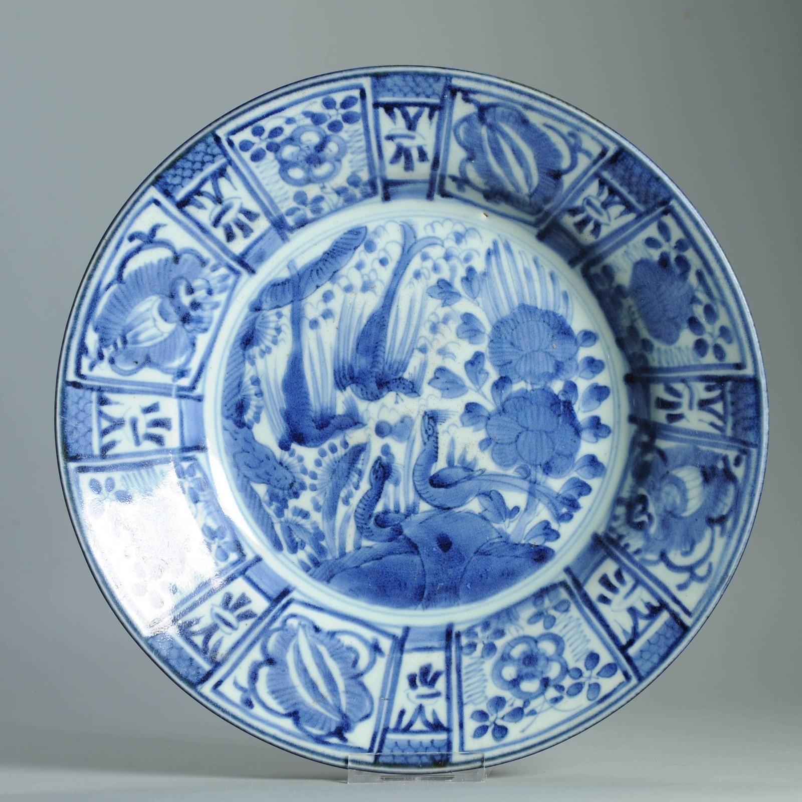 31CM Antike Kraak Edo-Periode 1680-1690 Japanische Porzellan Charger Arita im Angebot 11