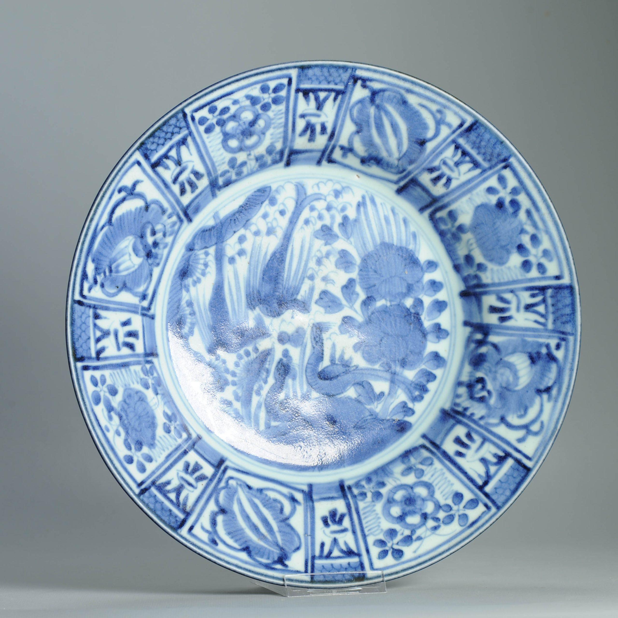 31CM Antike Kraak Edo-Periode 1680-1690 Japanische Porzellan Charger Arita im Angebot 2