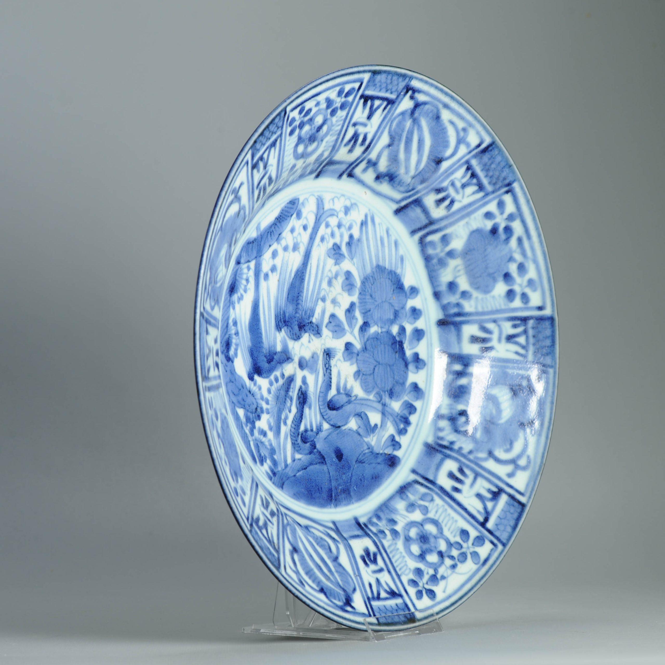 31CM Antike Kraak Edo-Periode 1680-1690 Japanische Porzellan Charger Arita im Angebot 3