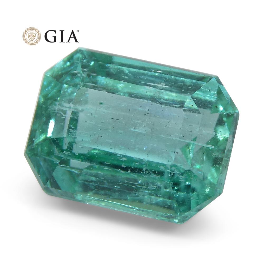 3.1ct Octagonal/Emerald Cut Emerald GIA Certified Zambian For Sale 4