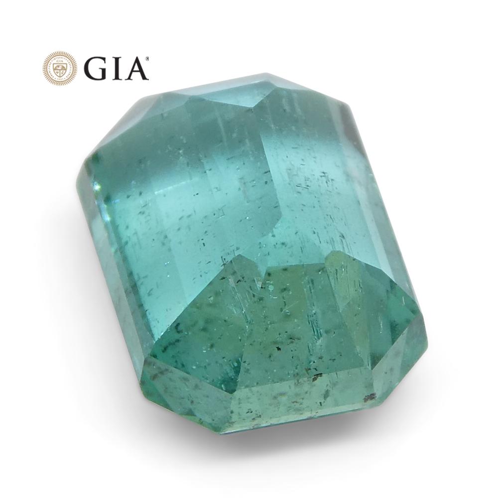 Octagon Cut 3.1ct Octagonal/Emerald Cut Emerald GIA Certified Zambian For Sale