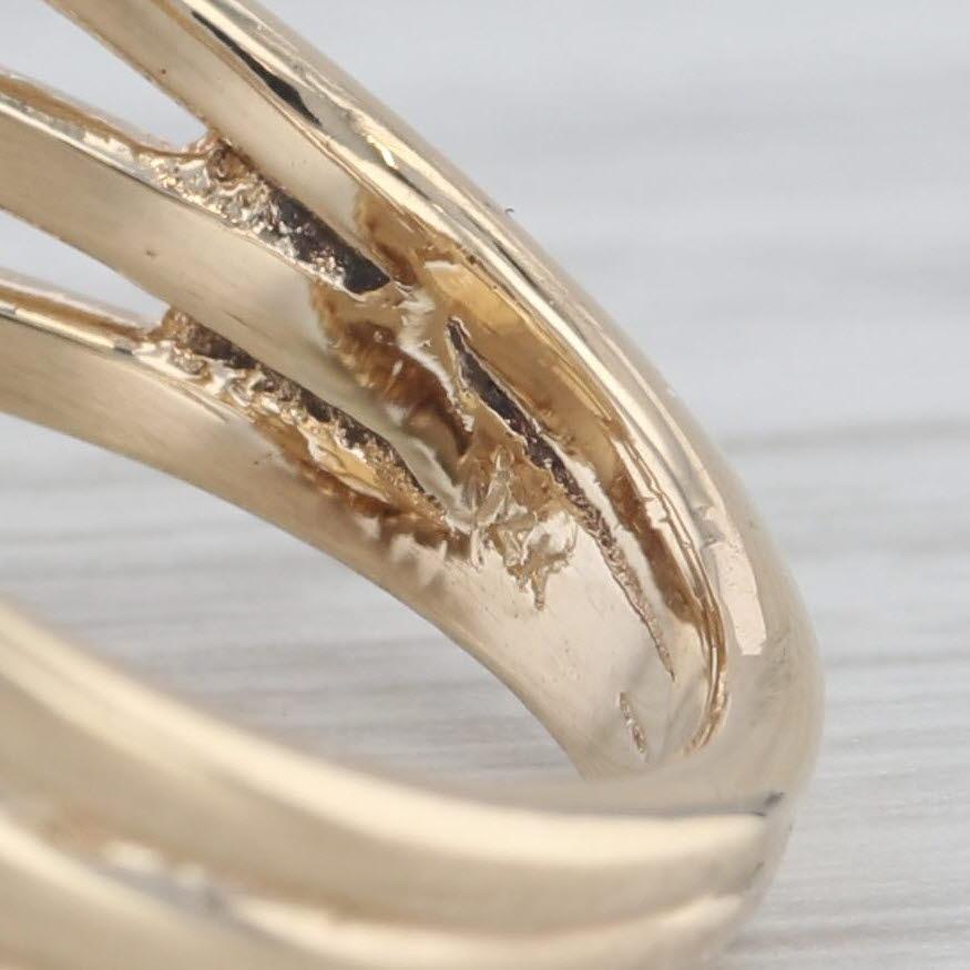 31 Karat Rauchquarz Cocktail-Ring 14k Gelbgold Größe 7,25 Smaragdschliff Solitär 4